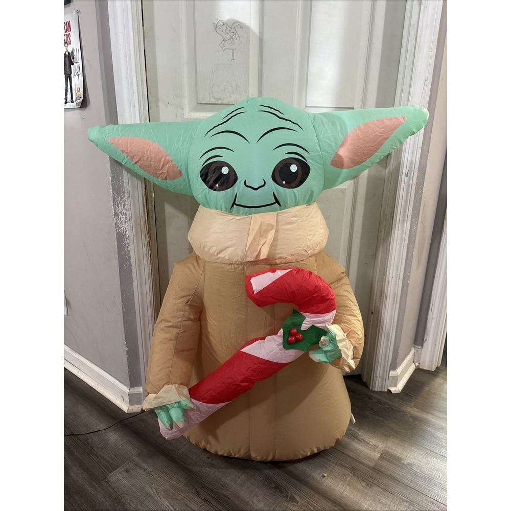Gemmy Star Wars Mandalorian Grogu Airblown Inflatable 3ft 7in Holiday Decor